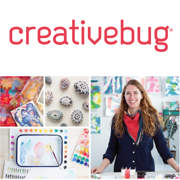 Advertisement for CreativeBug Resource for Arts and Crafts